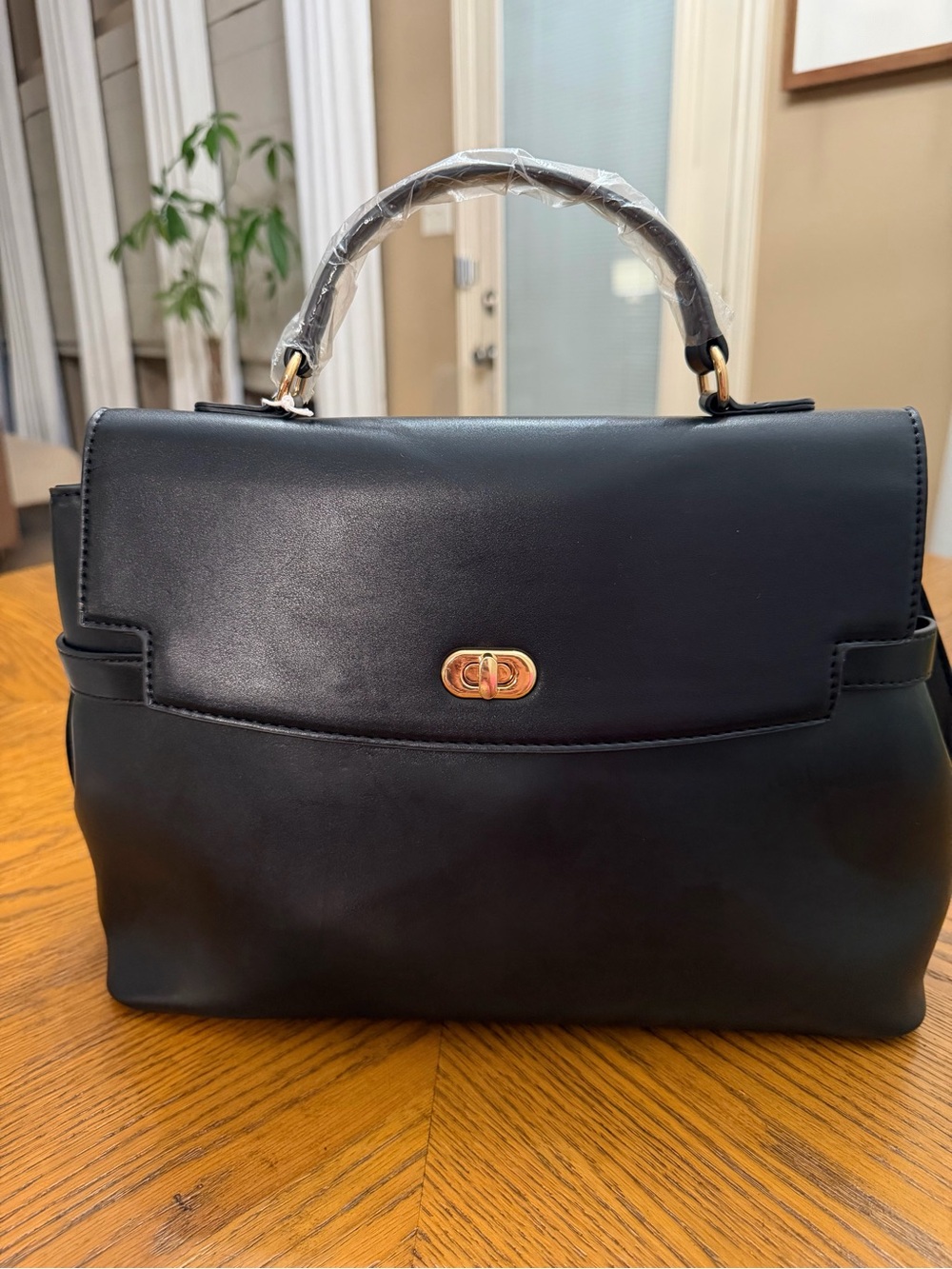 Cavalli Class Black Top-Handle Large Satchel - Picture 2 of 6